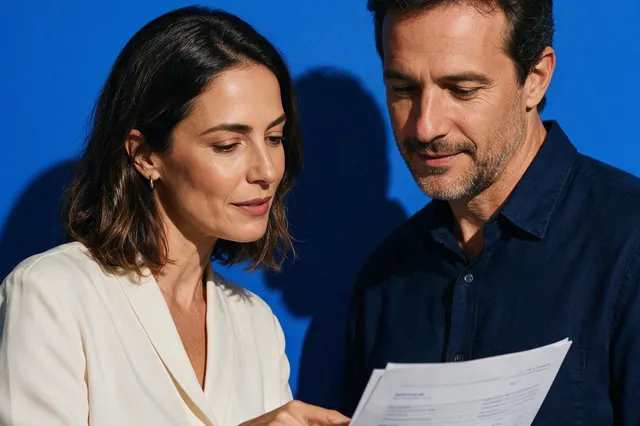 Profissionais revisando um documento do sistema de gestão da qualidade.