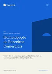 Capa do formulário de homologação de parceiros comerciais OEA